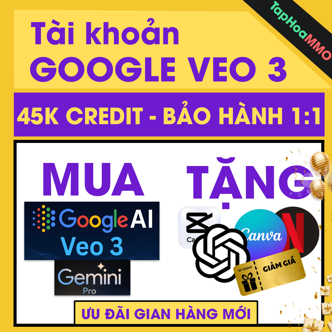 Tài khoản VEO 3 - Gemini 1 tháng - Giá rẻ